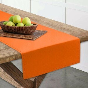 Ubrus - běhoun na stůl MANUEL barva 06 pomerančová více rozměrů Mybesthome Rozměr: 40x140 cm