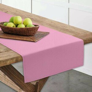 Ubrus - běhoun na stůl MANUEL barva 10 světle růžová více rozměrů Mybesthome Rozměr: 40x140 cm