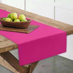 Ubrus - běhoun na stůl MANUEL barva 11 tmavě růžová více rozměrů Mybesthome Rozměr: 40x140 cm