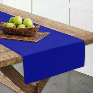 Ubrus - běhoun na stůl MANUEL barva 15 tmavě modrá více rozměrů Mybesthome Rozměr: 40x140 cm