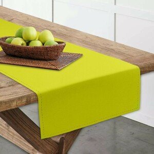 Ubrus - běhoun na stůl MANUEL limonka více rozměrů Mybesthome Rozměr: 40x120 cm
