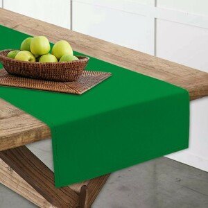 Ubrus - běhoun na stůl MANUEL zelená více rozměrů Mybesthome Rozměr: 40x140 cm