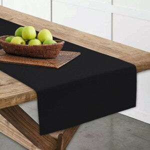Ubrus - běhoun na stůl MANUEL barva 34 černá více rozměrů Mybesthome Rozměr: 40x140 cm