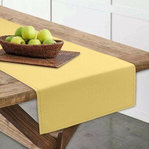 Ubrus - běhoun na stůl MANUEL mustard/hořčicová více rozměrů Mybesthome Rozměr: 40x140 cm
