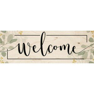 DECOR SIGN - WELCOME LEAVES 25x70 cm Styler