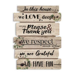 DECOR SIGN - IN THIS HOUSE 40x50 cm Styler
