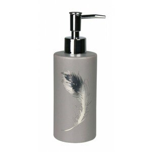 Koupelnový keramický set PIUME šedá Mybesthome název: dávkovač na mýdlo