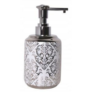 Koupelnový keramický set VENEZIA stříbrná Mybesthome název: dávkovač na mýdlo