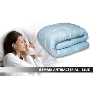 Prošívaná antialergická celoroční přikrývka GEMMA ANTIBACTERIAL modrá 200x220 cm MyBestHome