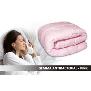 Prošívaná antialergická celoroční přikrývka GEMMA ANTIBACTERIAL růžová 200x220 cm MyBestHome