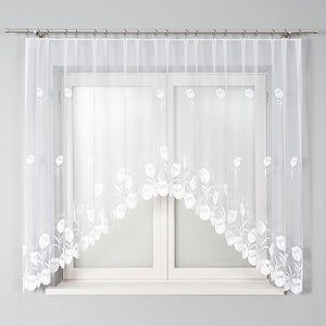 Dekorační oblouková krátká záclona KASIA 160 bílá 320x160 cm MyBestHome