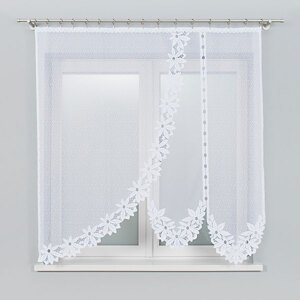 Dekorační oblouková krátká záclona FRAGARIA 160 bílá 160x155 cm MyBestHome