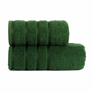 Bavlněný froté ručník s proužky WINTER 50x90 cm zelená 500 gr Mybesthome