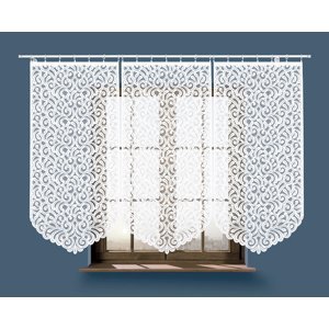 Panelová dekorační záclona na žabky ANIKA, bílá, šířka 75 cm výška od 120 cm do 160 cm (cena za 1 kus panelu) MyBestHome Rozměr: 75x160 cm