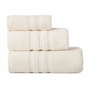 Bavlněný froté ručník s proužky MODERN 50x90 cm krémová 450 gr Mybesthome