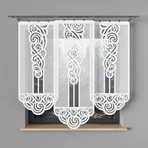 MyBestHome ZET Panelová dekorační záclona EWA bílá, šířka 60 cm výška od 120 cm do 160 cm (cena za 1 kus panelu) MyBestHome Rozměr: 60x120 cm