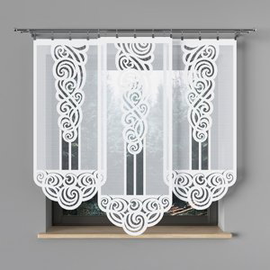 MyBestHome ZET Panelová dekorační záclona EWA bílá, šířka 60 cm výška od 120 cm do 160 cm (cena za 1 kus panelu) MyBestHome Rozměr: 60x160 cm