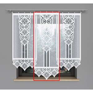 Panelová dekorační záclona na žabky KLAUDIA, bílá, šířka 60 cm výška od 120 cm do 160 cm (cena za 1 kus panelu) MyBestHome Rozměr: 60x140 cm