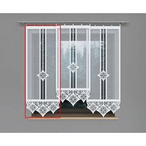 Panelová dekorační záclona DOROTA, bílá, šířka 60 cm výška od 120 cm do 160 cm (cena za 1 kus panelu) MyBestHome Rozměr: 60x160 cm