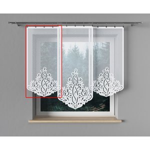 Panelová dekorační záclona KLARA, bílá, šířka 60 cm výška od 120 cm do 160 cm (cena za 1 kus panelu) MyBestHome Rozměr: 60x120 cm