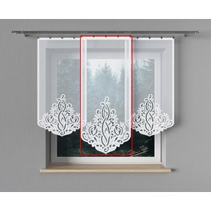 Panelová dekorační záclona KLARA, bílá, šířka 60 cm výška od 120 cm do 160 cm (cena za 1 kus panelu) MyBestHome Rozměr: 60x140 cm