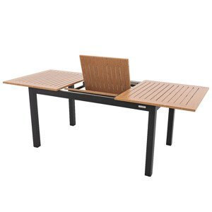 Hliníkový stůl rozkládací BIANCA 220/280x100 cm (antracit)