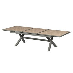 HESPERIDE Hliníkový stůl VERONA 250/330 cm (šedo-hnědý/medová)