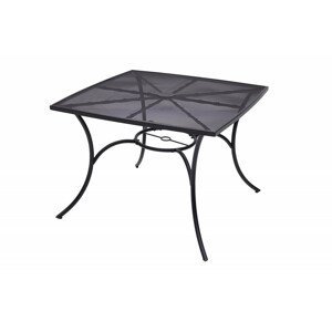 DEOKORK Kovový stůl QUADRA 100x100 cm (černá)