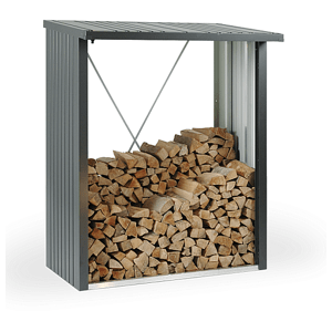 Biohort Víceúčelový sklad krbového dřeva - dřevník WoodStock 157 x 102 (šedý křemen metalíza)