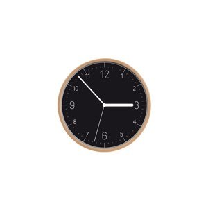 Tescoma nástěnné hodiny FANCY HOME, dřevo, černý ciferník