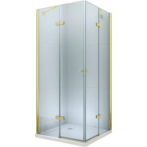 MEXEN/S ROMA sprchový kout 100x90 cm, transparent, zlatá 854-100-090-50-00-02