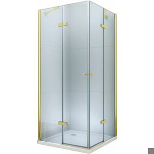 MEXEN/S ROMA sprchový kout 90x90 cm, transparent, zlato 854-090-080-50-00-02