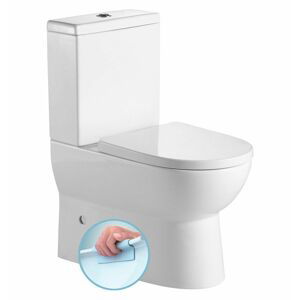 AQUALINE JALTA WC kombi, Rimless, spodní/zadní odpad, bílá PB103RW