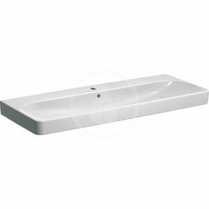 GEBERIT Smyle Square Dvojumyvadlo 1200x480 mm, s přepadem, otvor pro baterii, bílá 500.226.01.1