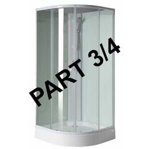 AQUALINE AIGO dveře a pevné části čiré sklo, těsnění, profily, komponent 3/4 YB93-3