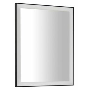 SAPHO GANO zrcadlo s LED osvětlením 60x80cm, černá LG260