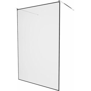 MEXEN/S KIOTO samostatně stojící sprchová zástěna 110 x 200 cm, transparent/černá vzor 8 mm, chrom 800-110-002-01-70