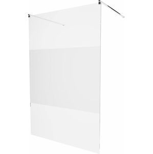 MEXEN/S KIOTO samostatně stojící sprchová zástěna 120 x 200 cm, transparent/matné sklo 8 mm, chrom 800-120-002-01-35