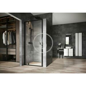 RAVAK Nexty Sprchové dveře pivotové 800 mm, černá/čiré sklo 03O40300Z1