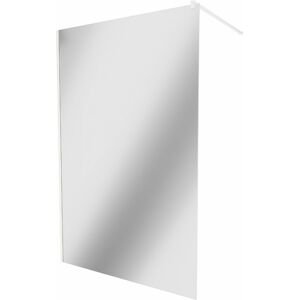 MEXEN/S KIOTO Sprchová zástěna WALK-IN 70 x 200 cm, zrcadlové 8 mm, bílá 800-070-101-20-50