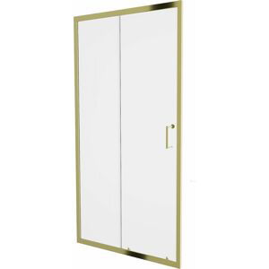 MEXEN Apia posuvné sprchové dveře 100 cm, transparent, zlaté 845-100-000-50-00