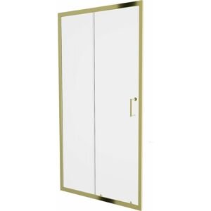 MEXEN Apia posuvné sprchové dveře 105 cm, transparent, zlaté 845-105-000-50-00