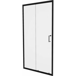 MEXEN Apia posuvné sprchové dveře 135 cm, transparent, černé 845-135-000-70-00