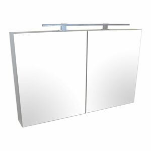 A-Interiéry Zrcadlová skříňka závěsná s osvětlení Trento 120 ZS Chrom trento 120zs_cr