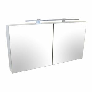 A-Interiéry Zrcadlová skříňka závěsná s osvětlení Montego 120 ZS Chrom Montego 120zs_cr