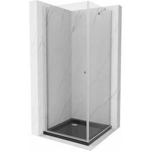 MEXEN/S Pretoria sprchový kout 70x70 cm, transparent, chrom + sprchová vanička včetně sifonu 852-070-070-01-00-4070
