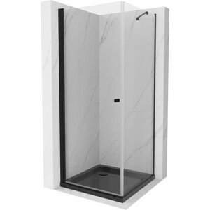 MEXEN/S Pretoria sprchový kout 70x70 cm, transparent, černá + sprchová vanička včetně sifonu 852-070-070-70-00-4070B