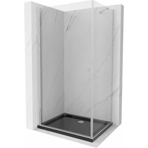 MEXEN/S Pretoria sprchový kout 70x100 cm, transparent, chrom + sprchová vanička včetně sifonu 852-070-100-01-00-4070