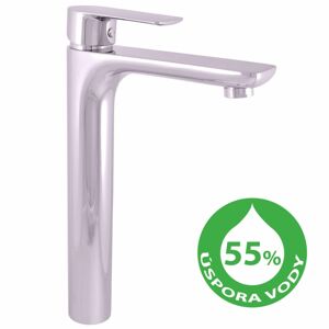 SLEZAK-RAV Spořící vodovodní baterie umyvadlová, vysoká VLTAVA ECO, Barva: chrom, Rozměr: 3/8'' VTE430.0