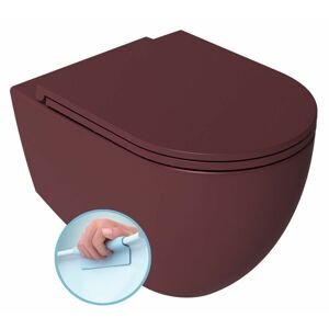 ISVEA INFINITY závěsná WC mísa, Rimless, 36,5x53cm, maroon red 10NF02001-2R